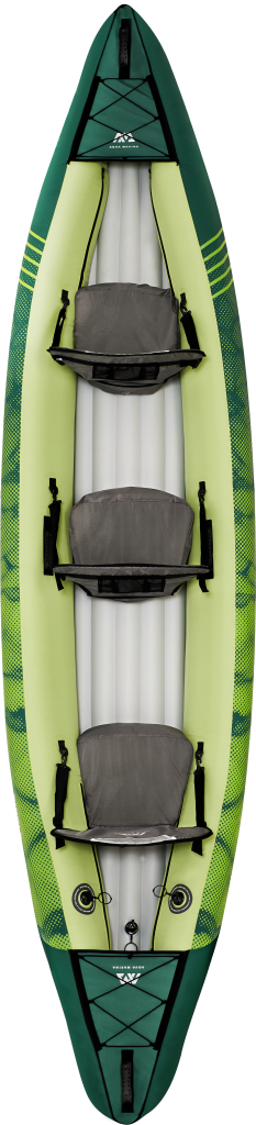 Ripple-370 Recreational Canoe - 3 Person. Inflatable Deck. 2-in-1 Canoe & Kayak Convertible Paddle Set X2. Canoe Seat X3.