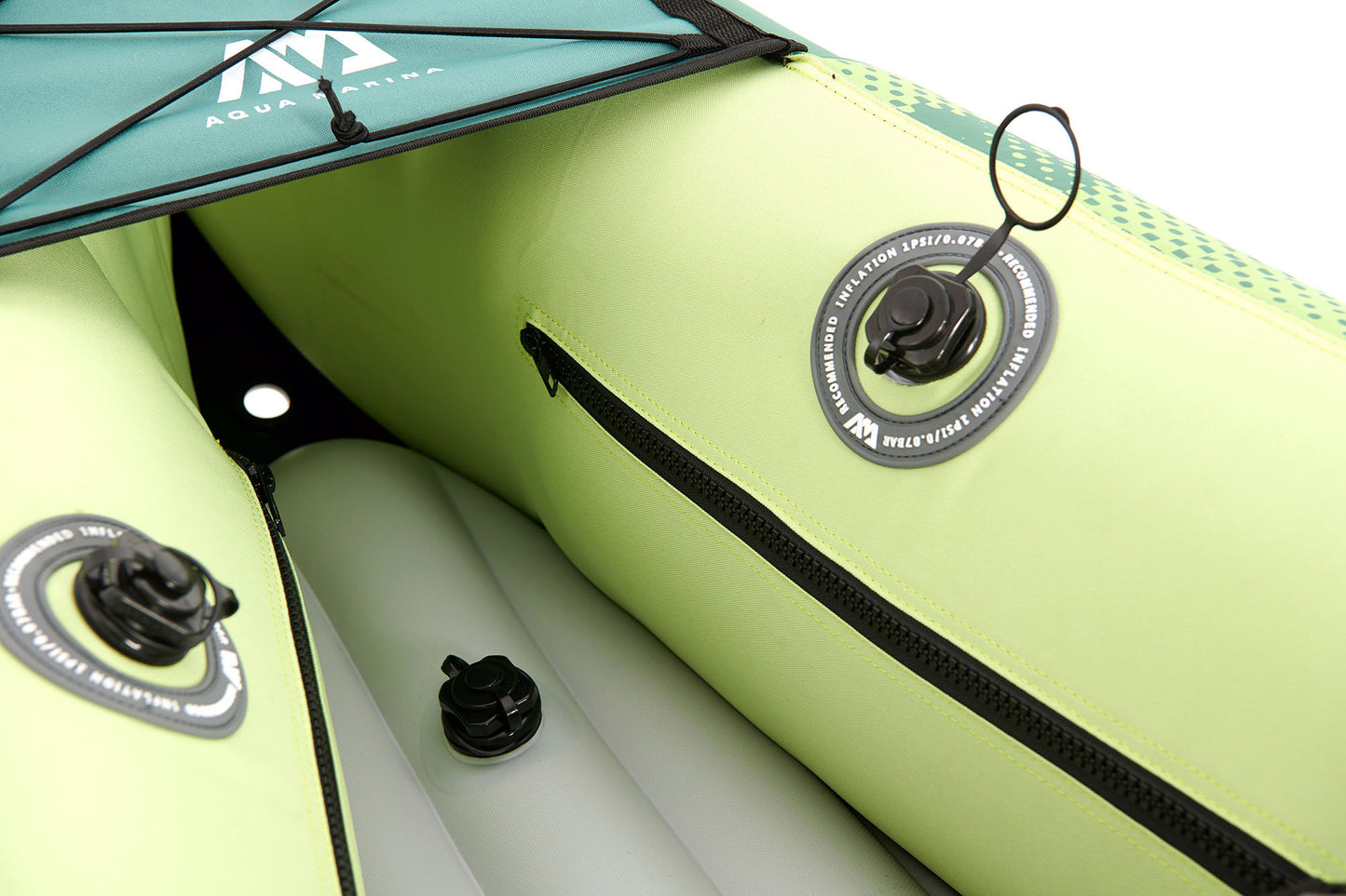 Ripple-370 Recreational Canoe - 3 Person. Inflatable Deck. 2-in-1 Canoe & Kayak Convertible Paddle Set X2. Canoe Seat X3.