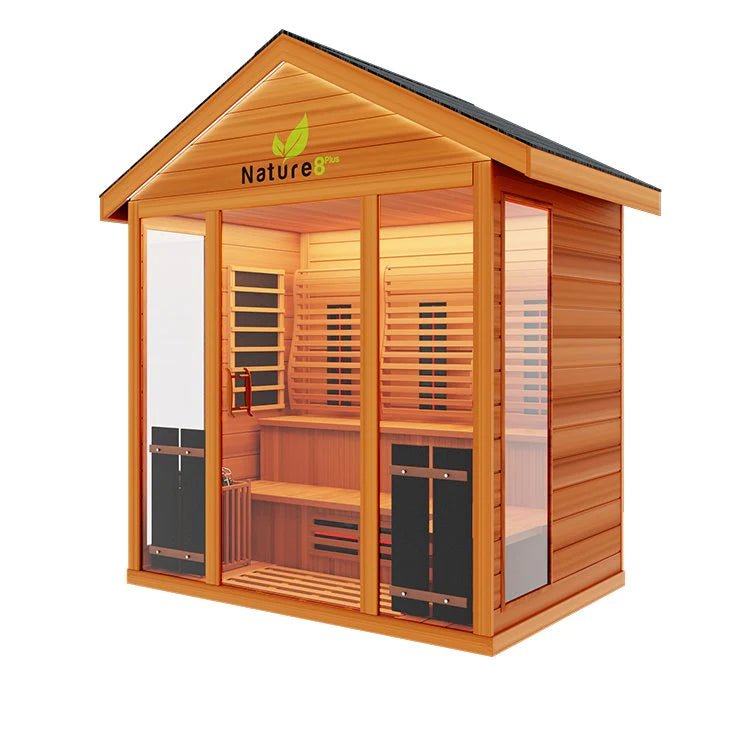 Nature 8 Plus - 4-6 Person Outdoor Sauna - Hybrid