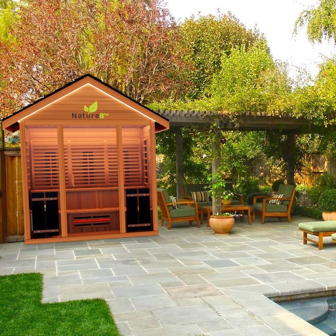 Nature 8 Plus - 4-6 Person Outdoor Sauna - Hybrid