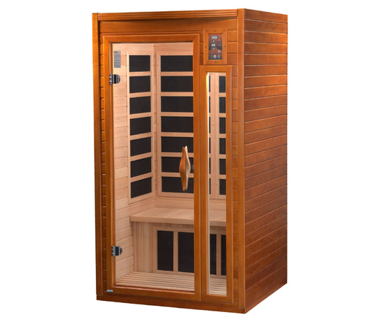 Dynamic Barcelona Elite 1-2-person Ultra Low EMF (Under 3MG) FAR Infrared Sauna (Canadian Hemlock) DYN-6106-01 Elite