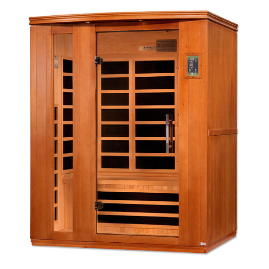 Dynamic Lugano 3-person Low EMF (Under 8MG) FAR Infrared Sauna (Canadian Hemlock) DYN-6336-02