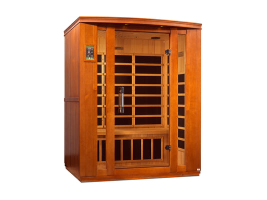 Dynamic Bellagio 3-person Low EMF (Under 8MG) FAR Infrared Sauna (Canadian Hemlock) DYN-6306-02