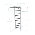 BenchK 721 - BenchK Wall bars with fixed steel 6-grip pull-up bar