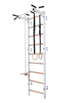 BenchK 721+A076 - BenchK 7 Series Wall bars with 6-grip pull-up bar and gymnastic accessories