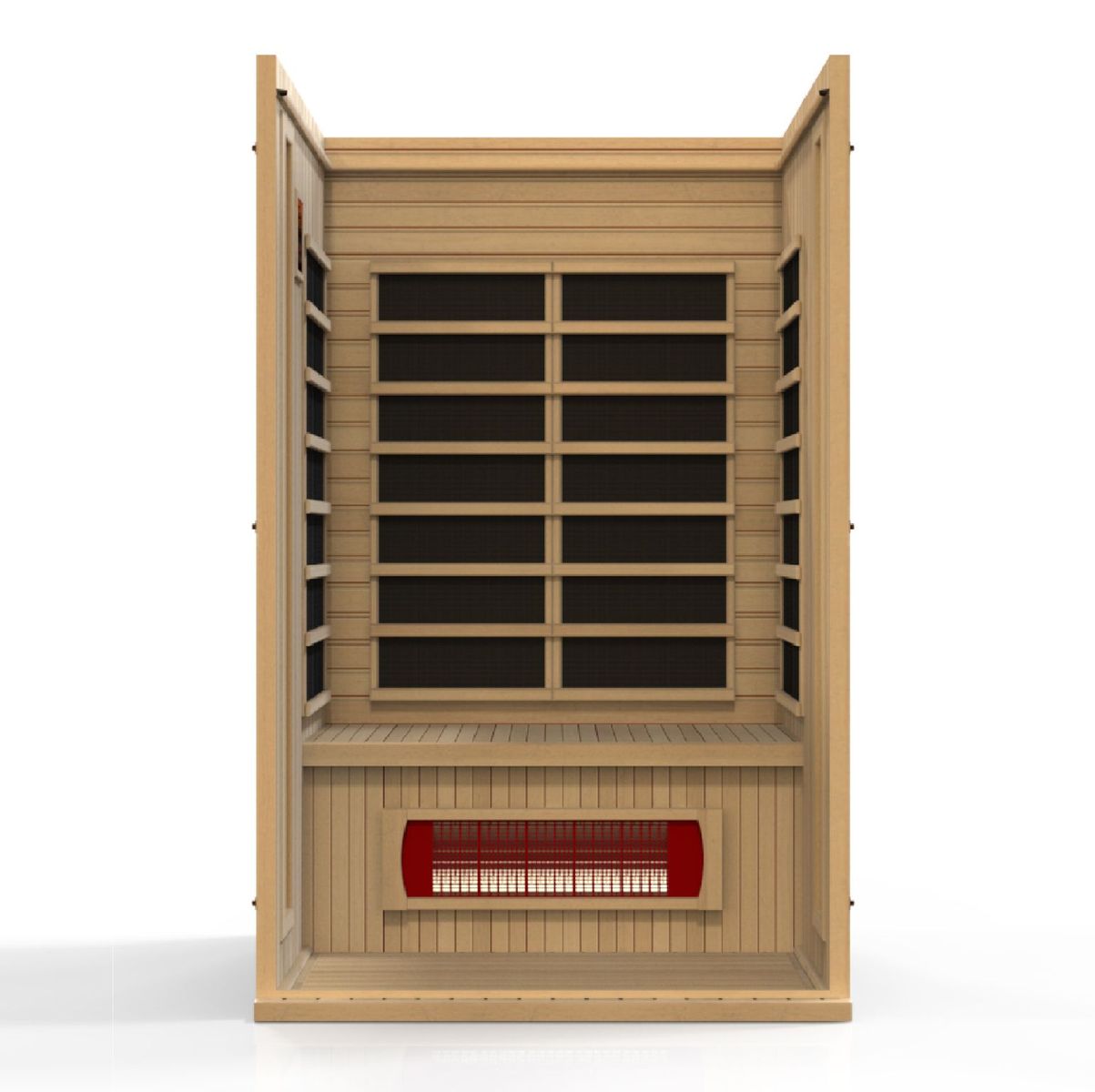 Maxxus "Serenity" Dual Tech 2 person Low EMF FAR Infrared Sauna Canadian Hemlock MX-LS2-01