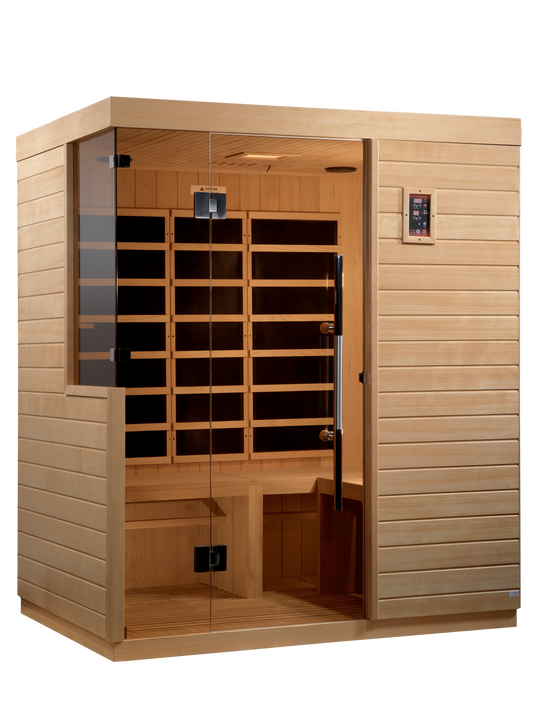 Dynamic Bilbao 3-person Ultra Low EMF (Under 3MG) FAR Infrared Sauna (Canadian Hemlock) DYN-5830-01