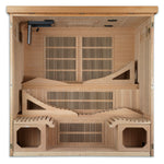 Golden Designs Monaco 6-person PureTech™ Near Zero EMF (Under 2MG) FAR Infrared Sauna (Canadian Hemlock)GDI-6996-01