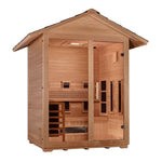 Golden Designs "Carinthia" 3 Person Hybrid (PureTech™ Full Spectrum IR or Traditional Stove) Outdoor Sauna GDI‐8123‐01