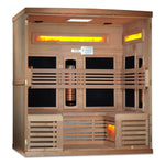 Golden Designs 6-Person Full Spectrum PureTech™ Near Zero EMF FAR Infrared Sauna with Himalayan Salt Bar (Canadian Hemlock)GDI-8260-01