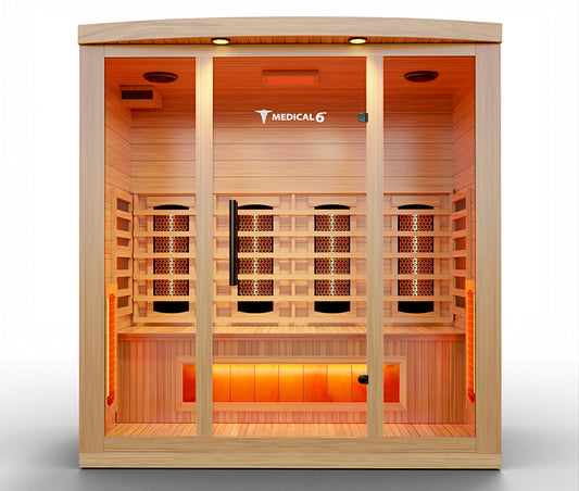 Medical 6 - 4 Person Indoor Sauna - Red Light Therapy included