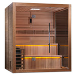 Golden Designs "Kuusamo Edition" 6 Person Indoor Traditional Sauna (GDI-7206-01) - Canadian Red Cedar Interior GDI-7206-01