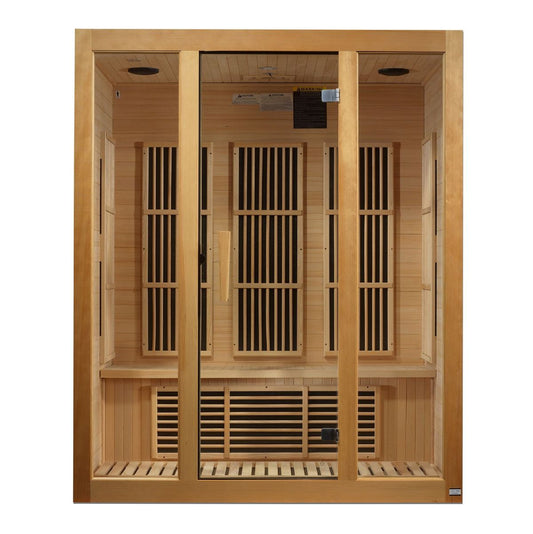 Maxxus Bellevue 3-Person Low EMF (Under 8MG) FAR Infrared Sauna (Canadian Hemlock) MX-J306-01 Bellevue