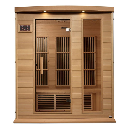 Maxxus 3-Person Near Zero EMF (Under 2MG) FAR Infrared Sauna (Canadian Hemlock) MX-K306-01-ZF