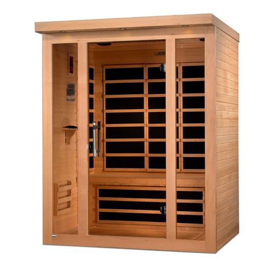 Dynamic Vila 3-person Ultra Low EMF (Under 3MG) FAR Infrared Sauna (Canadian Hemlock) DYN-6315-02