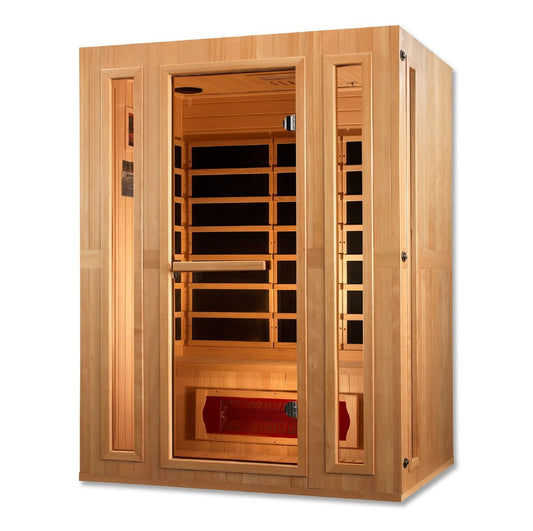 Maxxus "Trinity" Dual Tech 3 person Low EMF FAR Infrared Sauna Canadian Hemlock MX-LS3-01