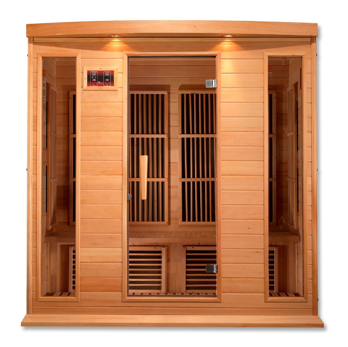 Maxxus 4-Person Low EMF (Under 8MG) FAR Infrared Sauna (Canadian Hemlock) MX-K406-01 Hemlock