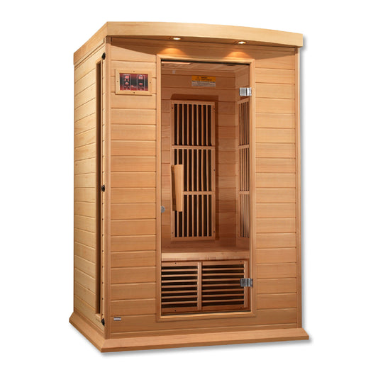 Maxxus 2-Person Low EMF (Under 8MG) FAR Infrared Sauna (Canadian Hemlock) MX-K206-01 Hemlock