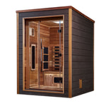 Golden Designs Nora 2 Person Hybrid (PureTech™ Full Spectrum IR or Traditional Stove) Outdoor Sauna  (GDI-8222-01)