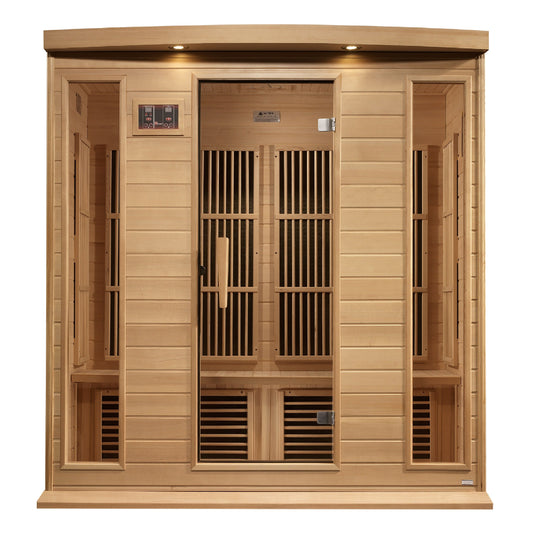 Maxxus 4 Person Near Zero EMF FAR Infrared Sauna - Canadian Hemlock MX-K406-01-ZF