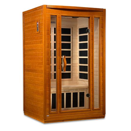 Dynamic San Marino 2-person Low EMF (Under 8MG) FAR Infrared Sauna (Canadian Hemlock)  DYN-6206-01