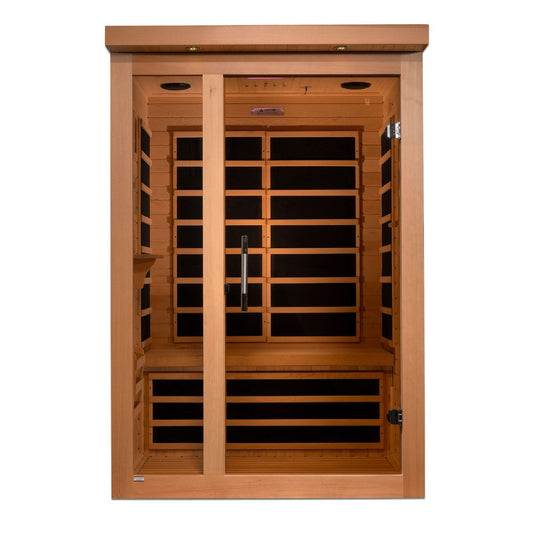 Dynamic Llumeneres 2-person Ultra Low EMF (Under 3MG) FAR Infrared Sauna (Canadian Hemlock) DYN-6215-02