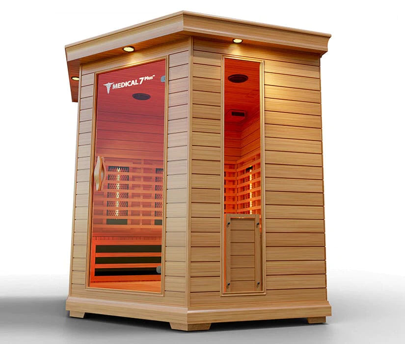 Medical 7 Plus - 4-6 Person Indoor Sauna - Corner Unit / Red Light Therapy included