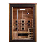 Golden Designs Nora 2 Person Hybrid (PureTech™ Full Spectrum IR or Traditional Stove) Outdoor Sauna  (GDI-8222-01)