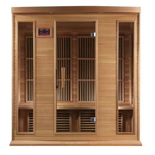 Maxxus 4-Person Low EMF (Under 8MG) FAR Infrared Sauna (Canadian Red Cedar) MX-K406-01 CED