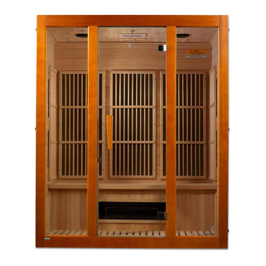 Maxxus "Alpine" Dual Tech 3 person Low EMF FAR Infrared Sauna Canadian Hemlock MX-J306-02S