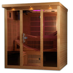 Golden Designs Monaco 6-person PureTech™ Near Zero EMF (Under 2MG) FAR Infrared Sauna (Canadian Hemlock)GDI-6996-01