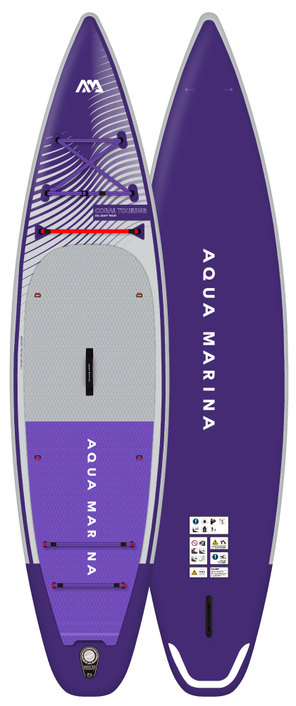 Coral Touring (Night Fade) -  Touring Isup, 3.5m/15cm, With  Carbon/fiberglass Hybrid Pastel  Paddle, Coil Leash And Carry  Strap