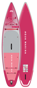 Coral Touring (Raspberry) -  Touring Isup, 3.5m/15cm, With  Carbon/fiberglass Hybrid Pastel  Paddle, Coil Leash And Carry  Strap