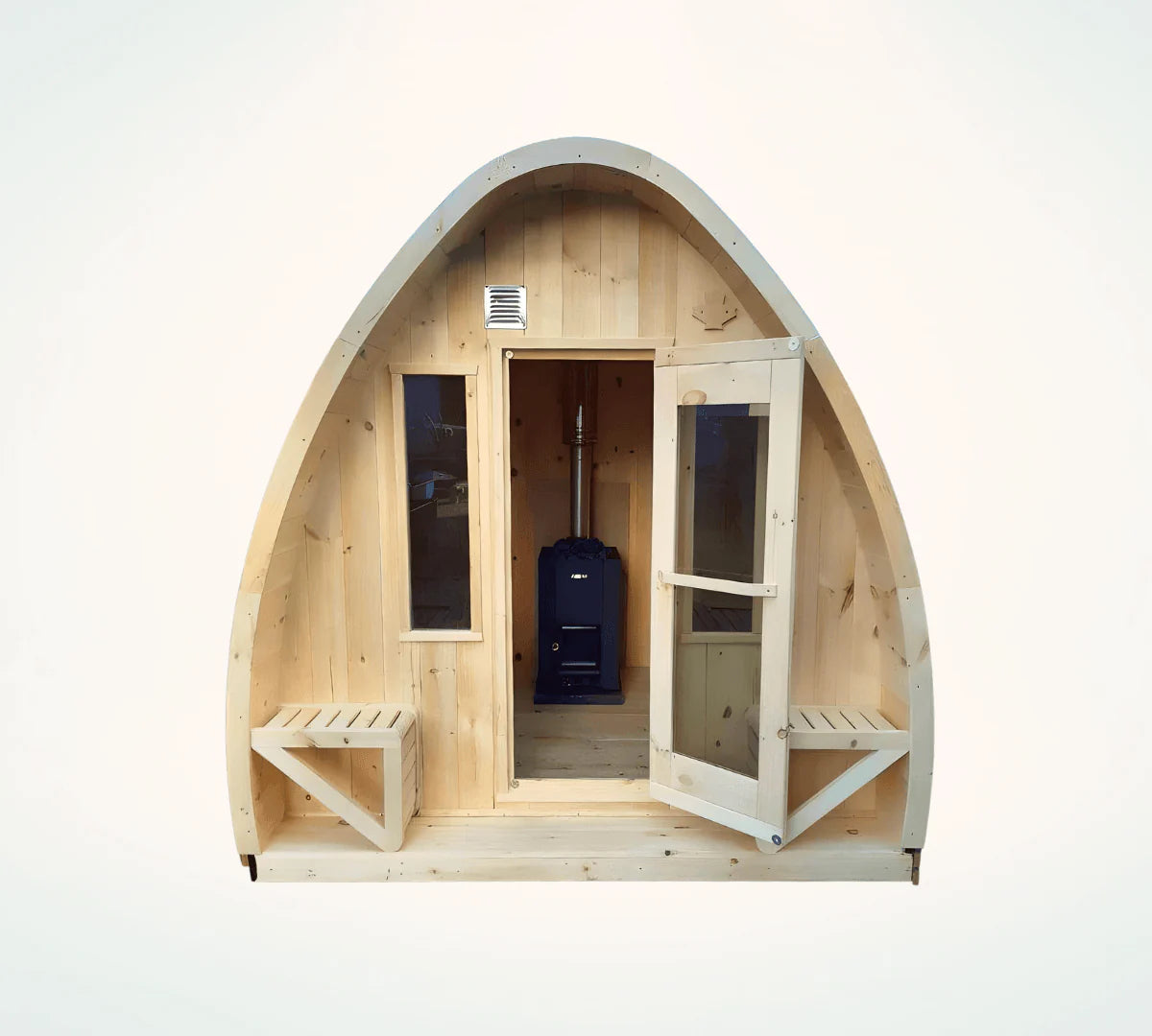 True North Large Pod Outdoor Sauna – Red Cedar, White Cedar, Pine Wood
