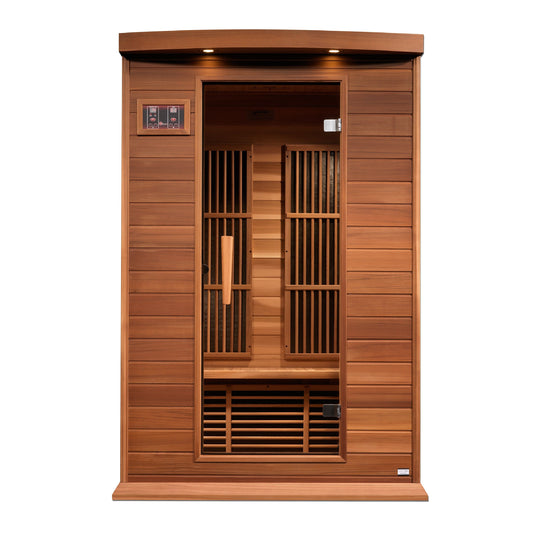 Maxxus 2-Person Near Zero EMF (Under 2MG) FAR Infrared Sauna (Canadian Red Cedar)MX-K206-01-ZF Ced